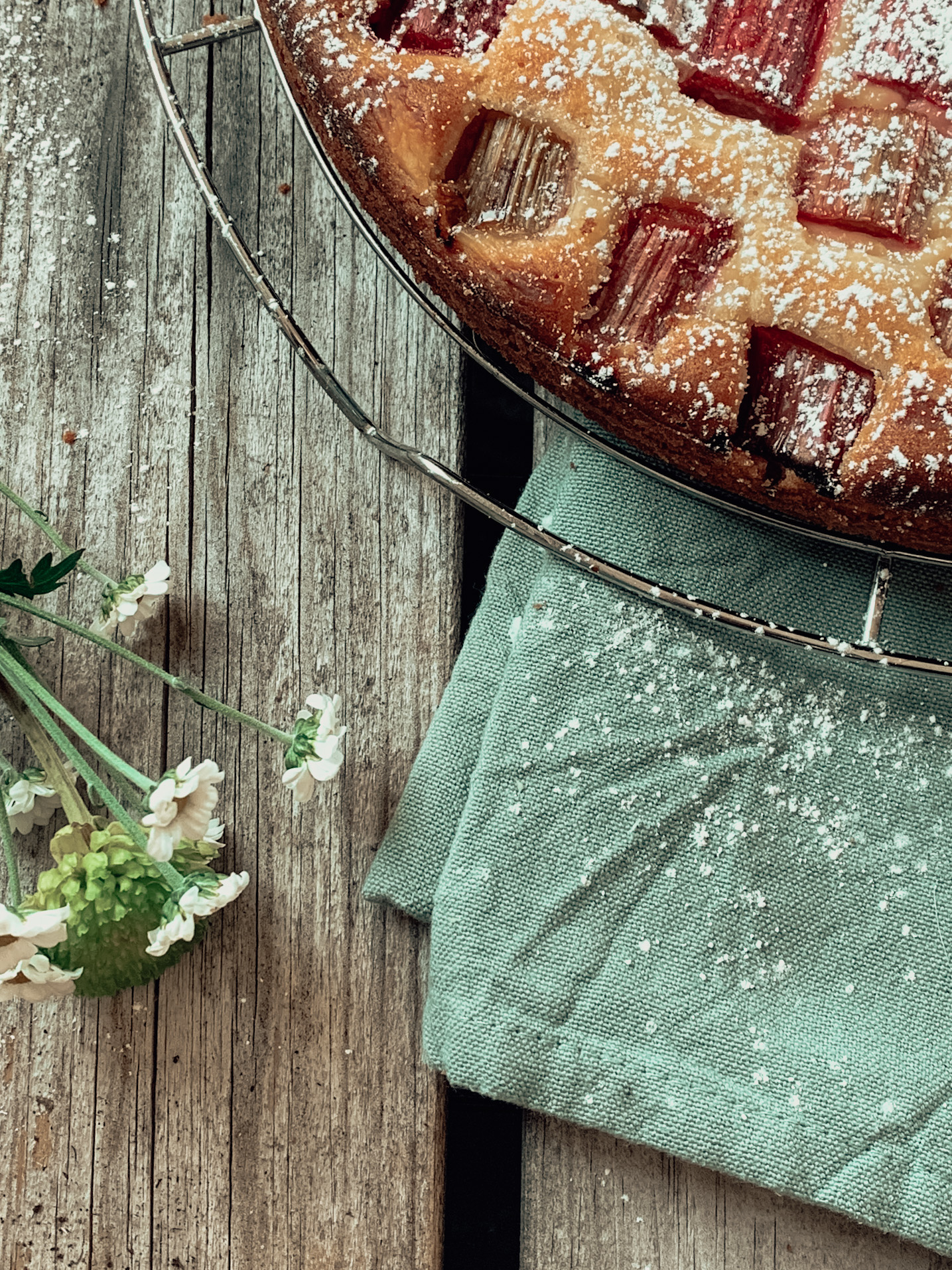 Veganer Rhabarberkuchen mit Puddingcreme - Minime.life Veganer Rhabarberkuchen mit Puddingcreme - Minime.life